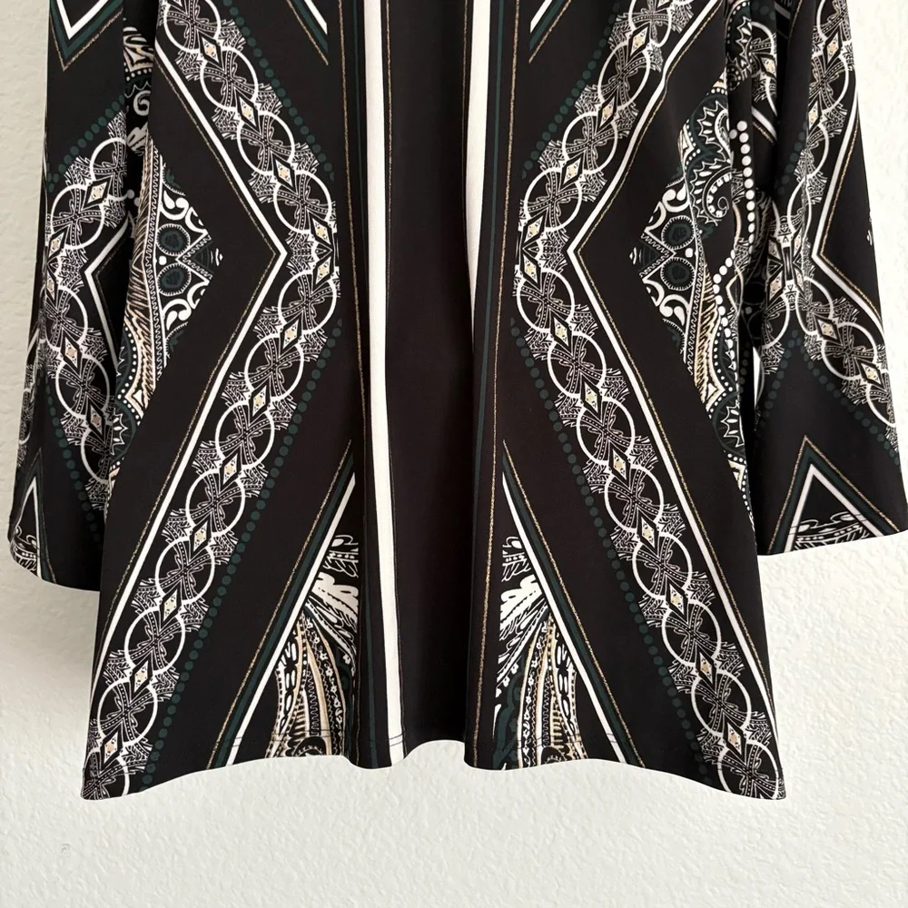 Chicos Travelers Collection Open Front Cardigan Slinky Sz 3 XL 16
